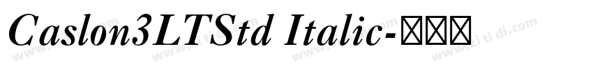 Caslon3LTStd Italic字体转换